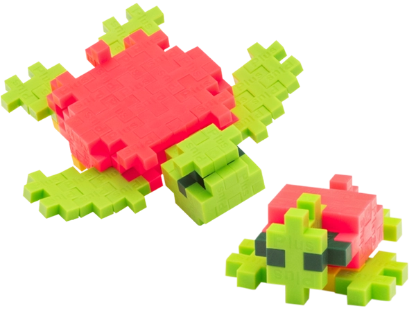 Seaturtle with hatchling