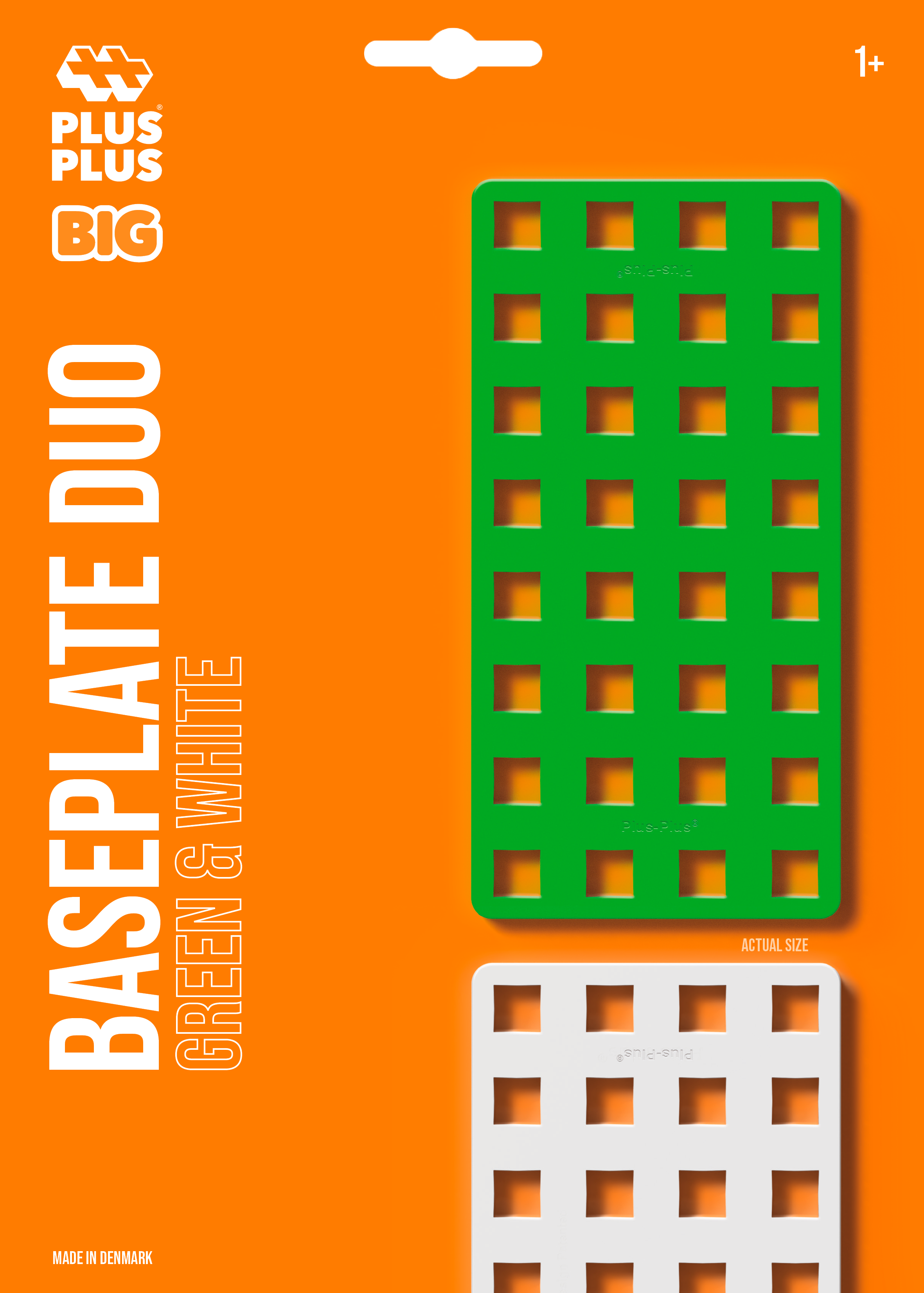 2 BIG Baseplates - White and Green