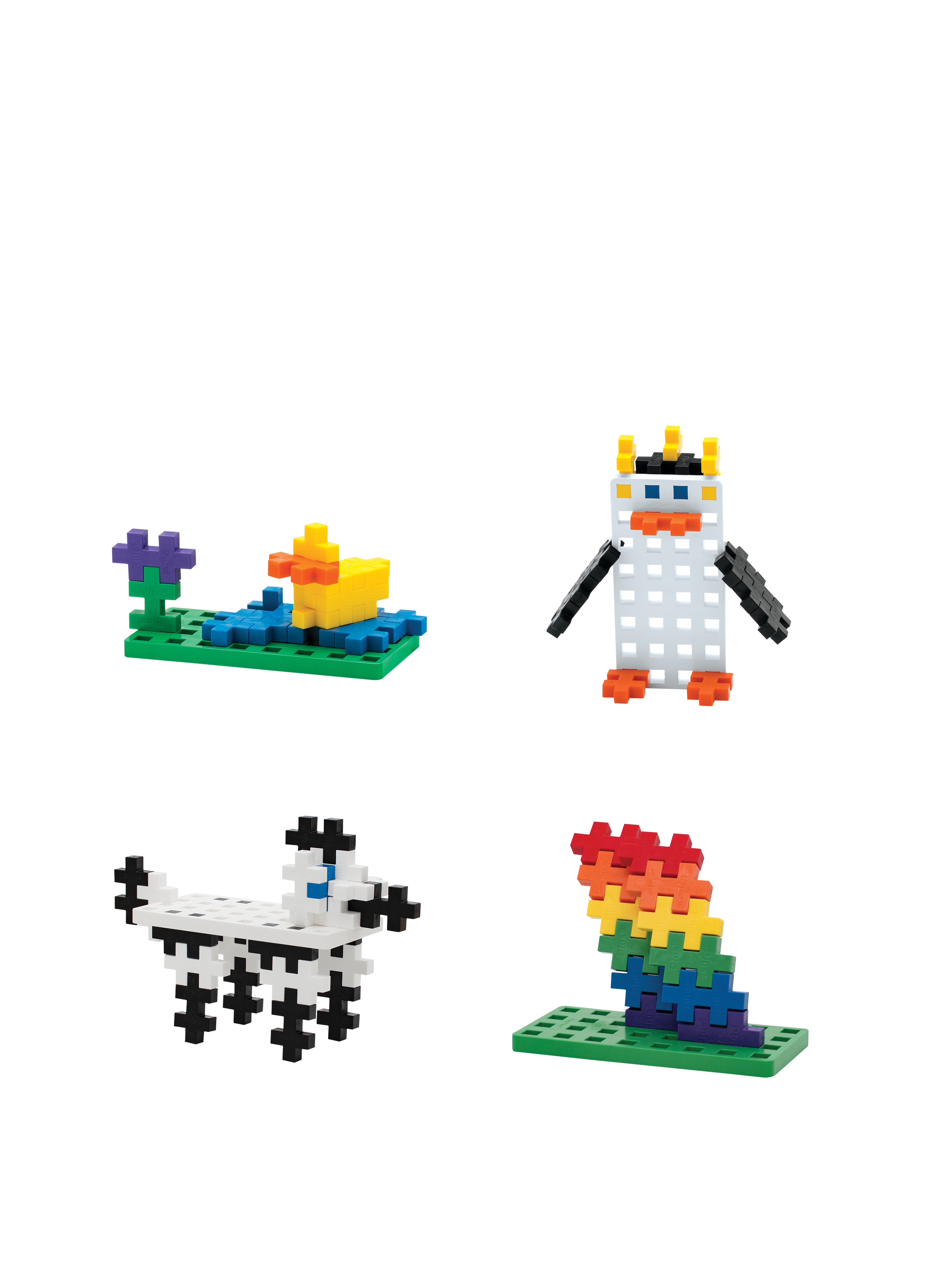 2 BIG Baseplates - White and Green