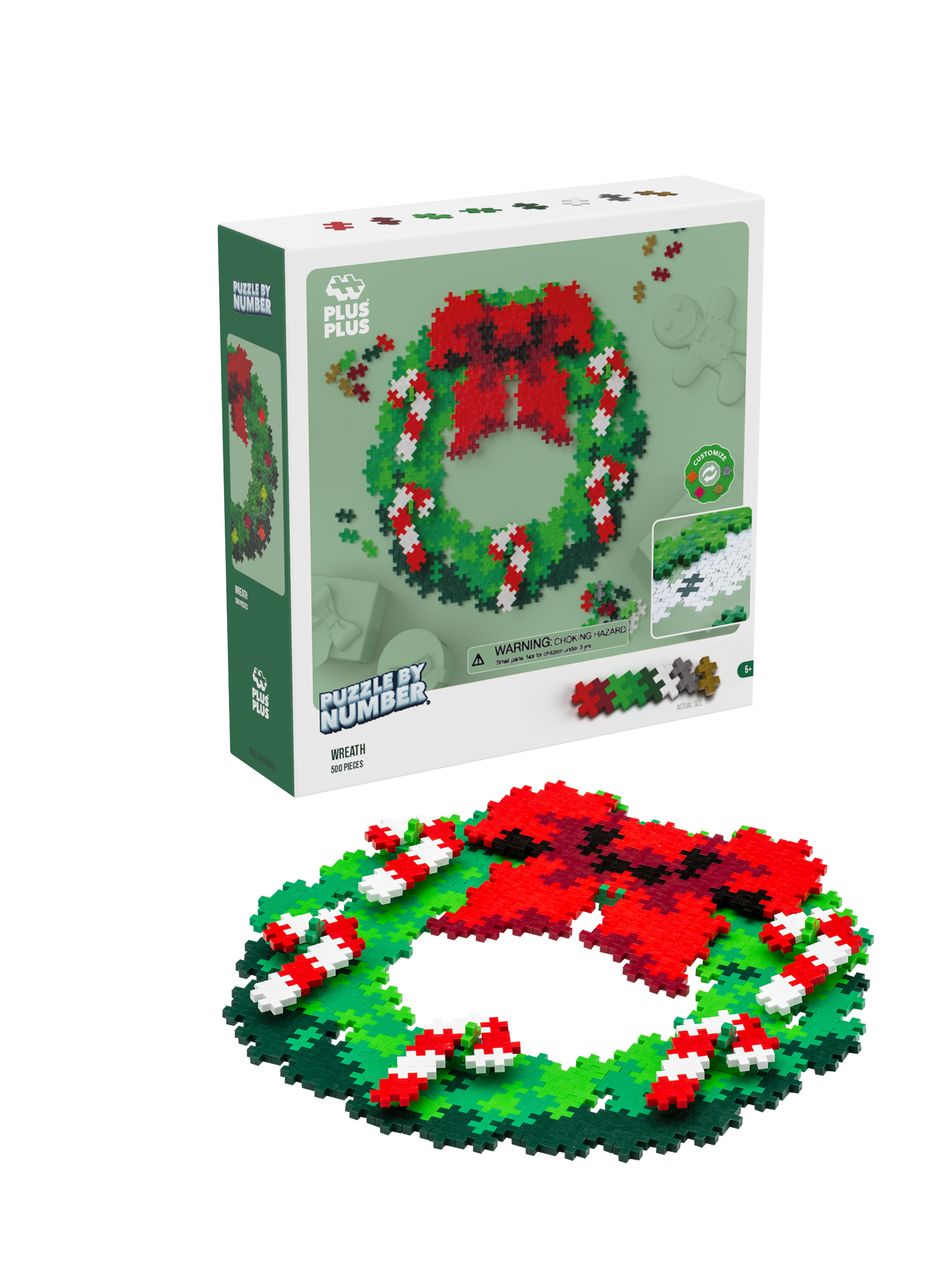 Puzzle by Number - Holiday Wreath