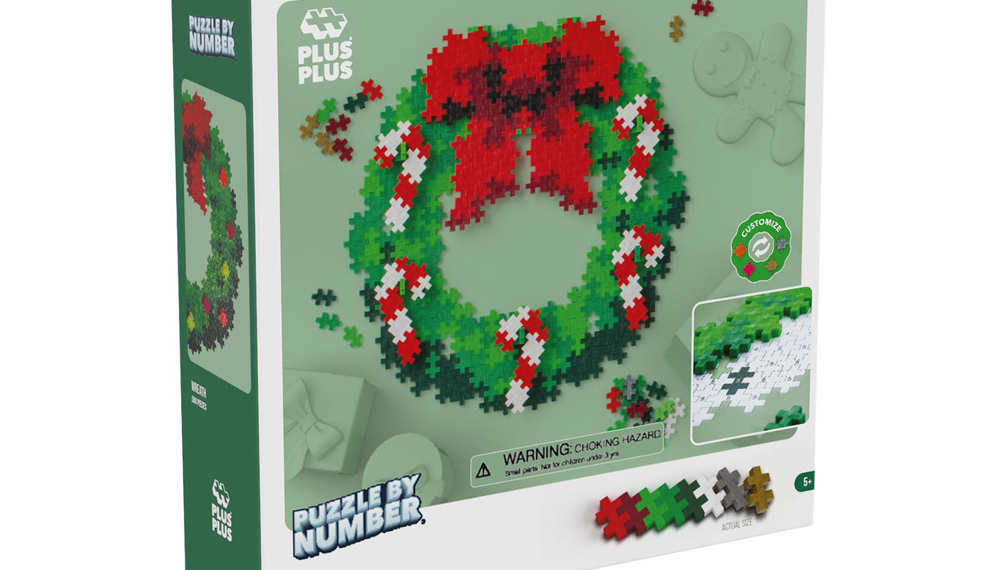 Puzzle by Number - Holiday Wreath