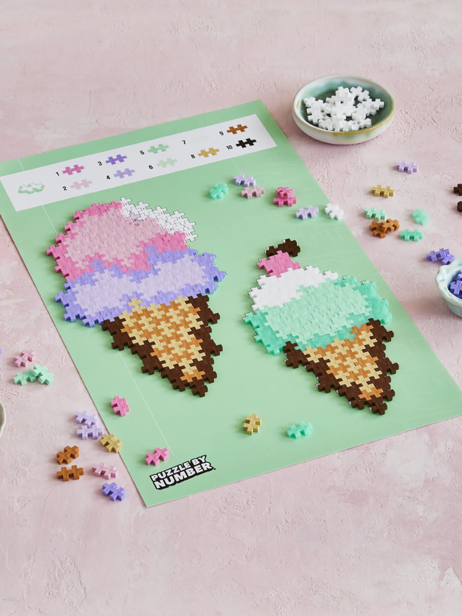 Puzzle By Number - Ice Cream Cones - 250 pcs