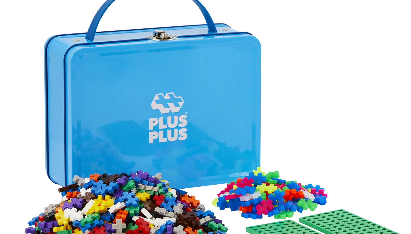 Blue Metal Suitcase with Basic & Neon Color Mix - 600 pcs