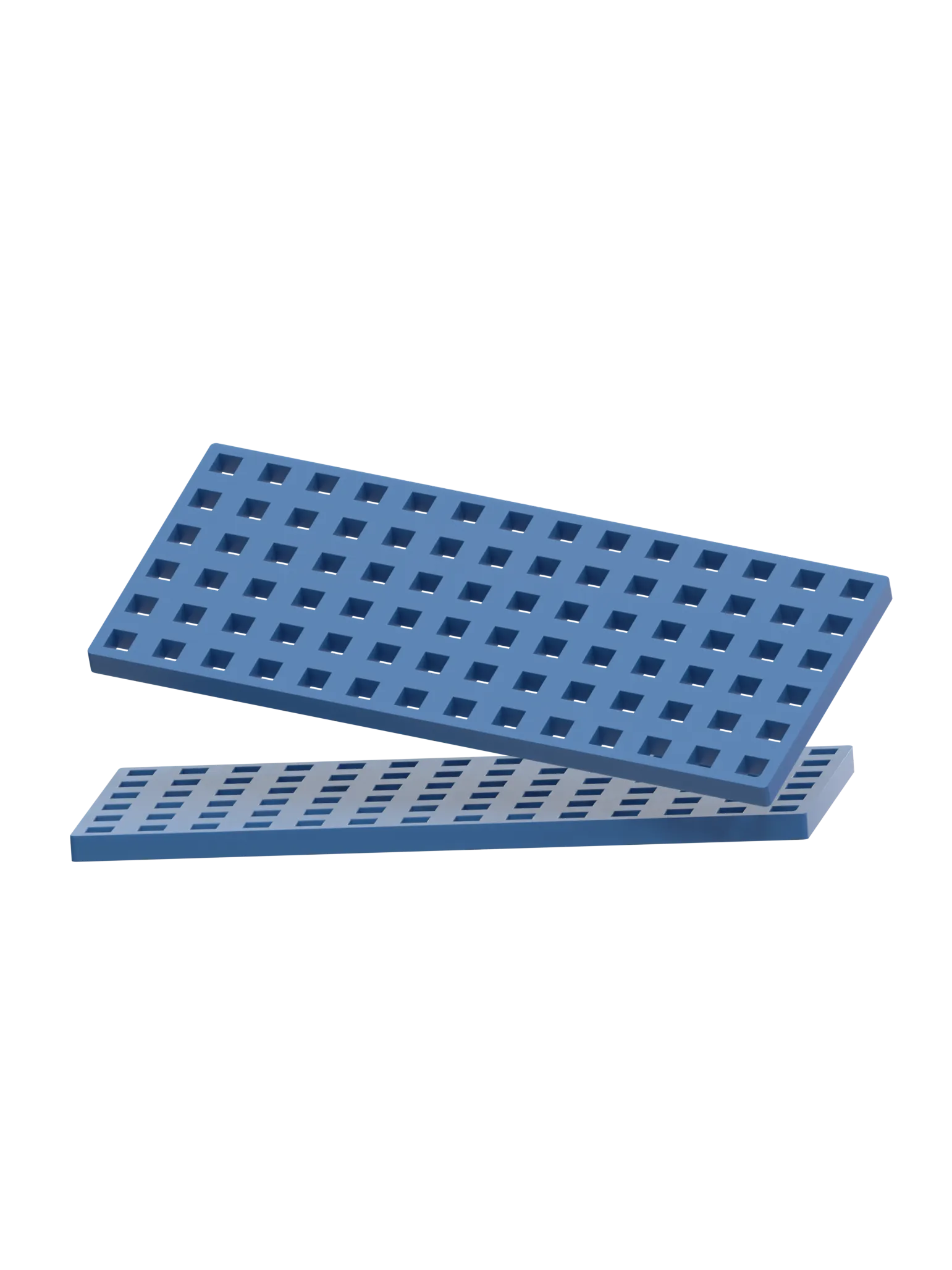 2 pcs Rectangular Baseplates - Blue