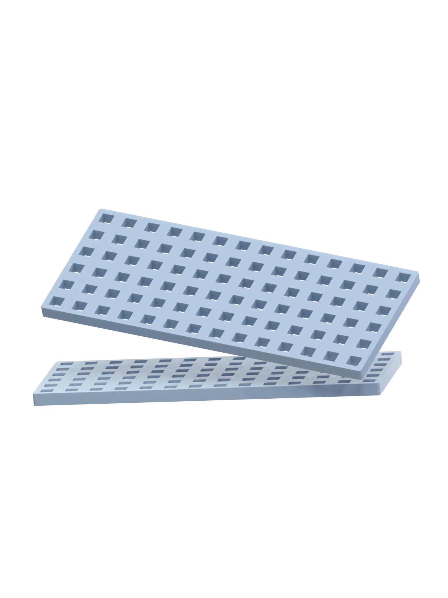 2 pcs Rectangular Baseplates - Pastel Blue