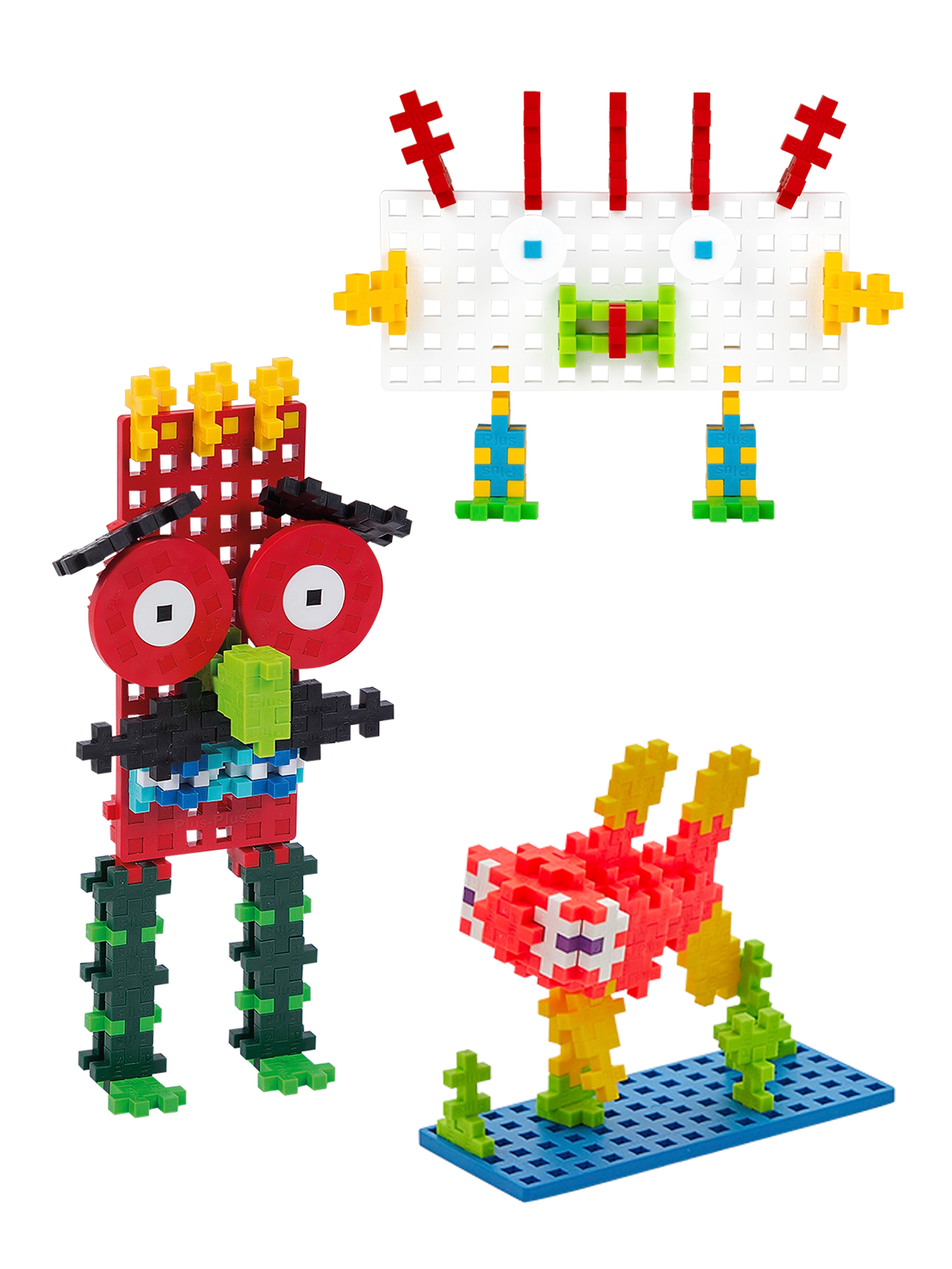 2 pcs Rectangular Baseplates - Red