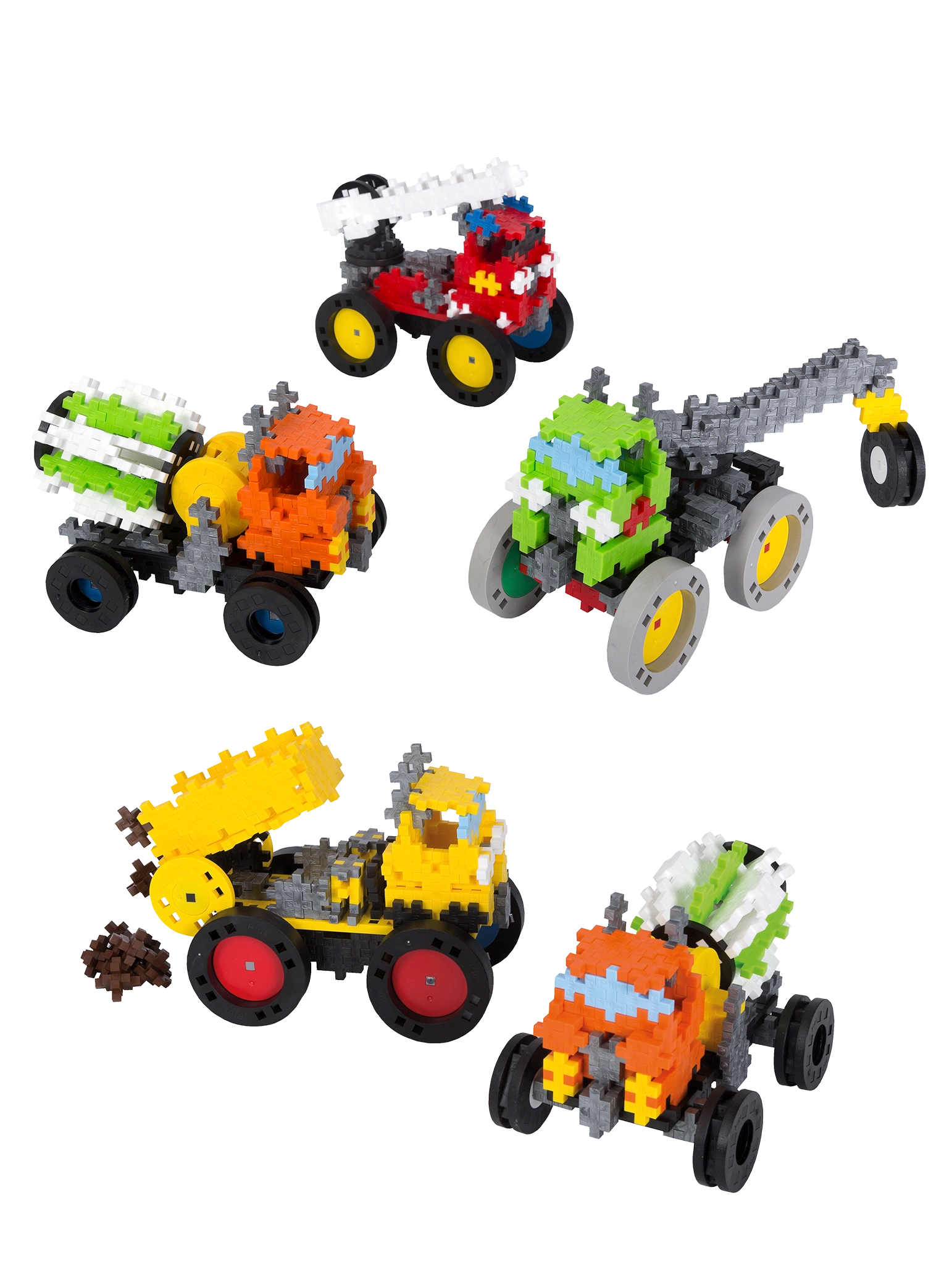 Wheels – 4 Black wheels with 4 white and 4 red hubs