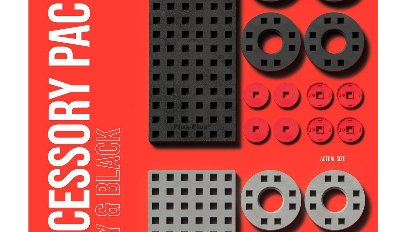 Accessory Pack with Baseplates, Wheels and Hubs - 26 pcs