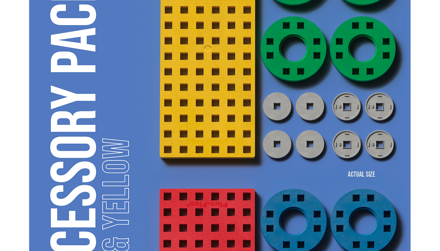 Accessory Pack with Baseplates, Wheels and Hubs - 26 pcs